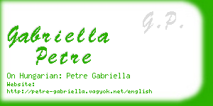 gabriella petre business card